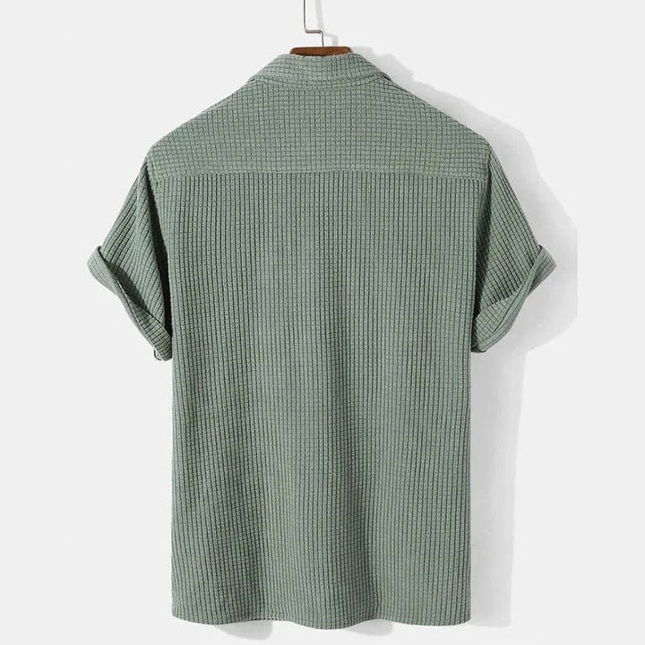 Marlo Waffle-Knit Polo Shirt
